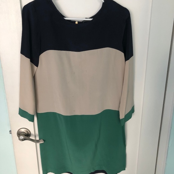 CLUB MONACO SILK COLORBLOCK DRESS US SIZE 6 - Picture 2 of 3